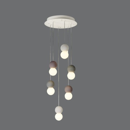 Suspended chandelier Mantra Galaxia, E27, 6x20W, 210 mm, white color-1