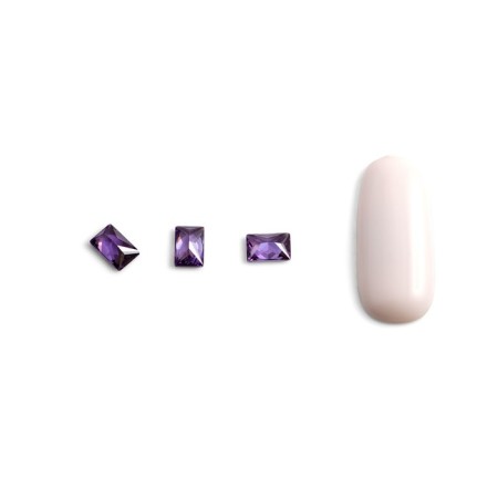 Crystals for volumetric inlay Pole "Baget", No. 1, purple, 10 pcs