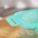 Glass Lockie & Lock Food, with a lid, 350 ml, turquoise color