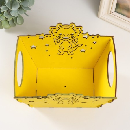Basket-jacket "Dragosh" yellow 18x12x14.5 cm (set of 5 parts)-3