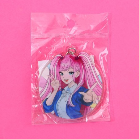 Key keychain children's acrylic "Cool girl", 5.9 x 6.7 cm-5
