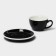 Coffee steam porcelain Magistro Coffee Time, 2 objects: a cup 200 ml, a saucer d = 14.5 cm, black color is black