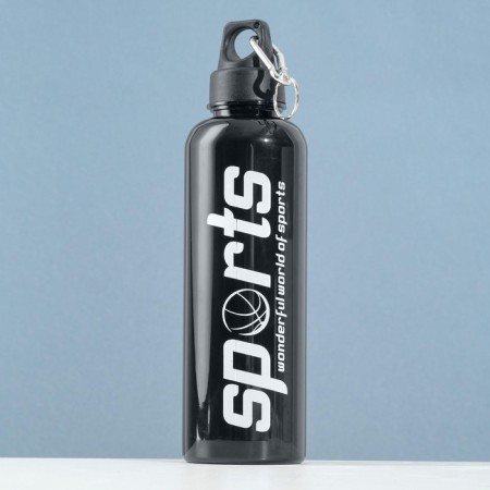 Water bottle, 700 ml, "Master K", on carbine, 25 x 6.8 cm, black-1