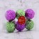 Set of balls plastic D-6 cm, 6 pcs "Sphere" purple-green