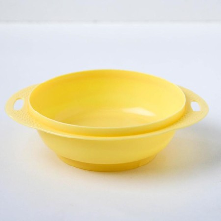 A set of children's dishes, 4 items: bowl, spoon, fork, chip with solid nose 200 ml, MIX color-6
