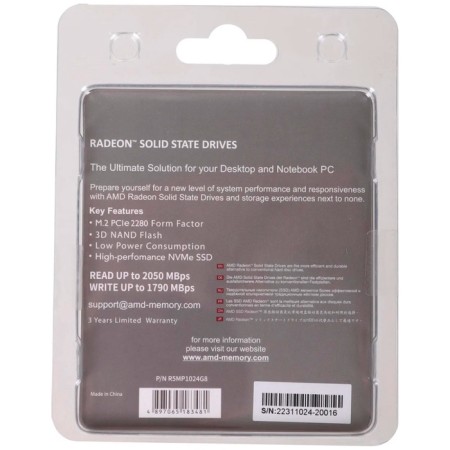 SSD AMD M.2 R5 Series 1000 GB PCIE R5MP1024G8-3
