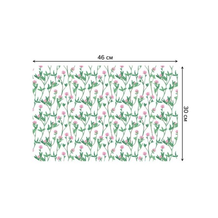 Set of napkins for setting the table "Field flowers", rectangular, rounded edges, size 30x46 cm, 4 pcs-2