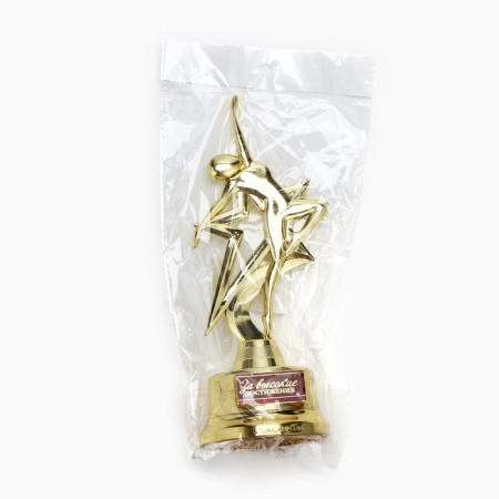 Award figure "For high achievements", gold, plastic, 21.5 x 7.5 cm-5