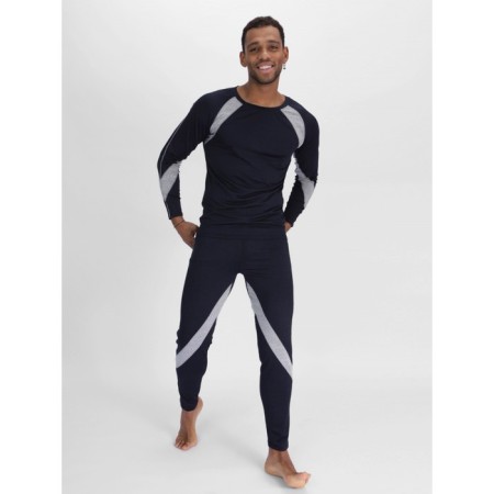 Male thermal underwear, size 50-52, dark blue color-10