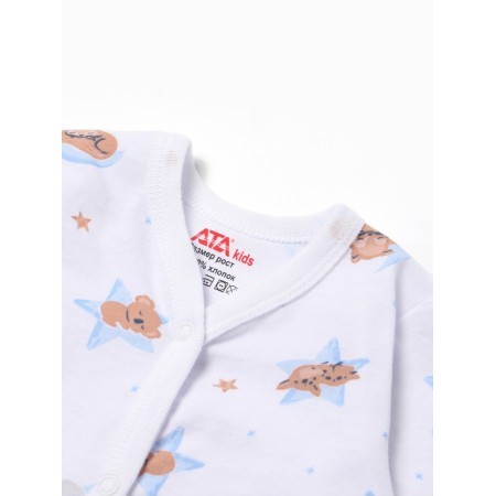 Body baby with long sleeve "Dream", Milk/Blue color, height 62-1