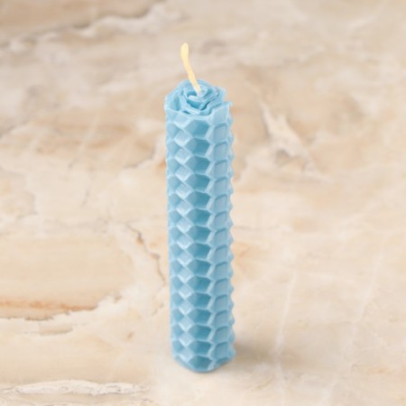 Set of candles from wax "Calm and inner Harmony", 3 pcs, 8x1.7 cm, 45 minutes, blue-1