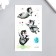 Tattoo on the body color phosphorus "raccoon/penguins" mix 6x10.5 cm