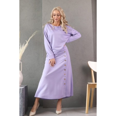 Female suit, size 54, lilac color-8
