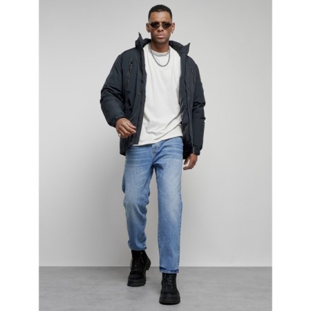 Male jacket, size 58, dark blue color-17