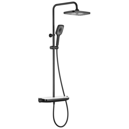 Savol SK-H345H shower system, tropical shower, shower, shelf, brass, black
