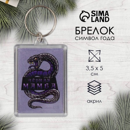 Acryl keychain "Black Mamba" 3.5x5 cm
