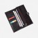 Women's wallet on the button, brown color