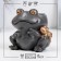 Кашпо фигурное "Лягушки" серое-бронза, 9см