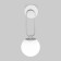 Wall lamp EUROSVET RICHE 70143, E27, 1x40W, 150x150x425 mm, white color, chrome
