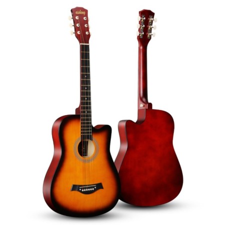 Acoustic guitar, Sanbert color, 104cm, with a neckline-6