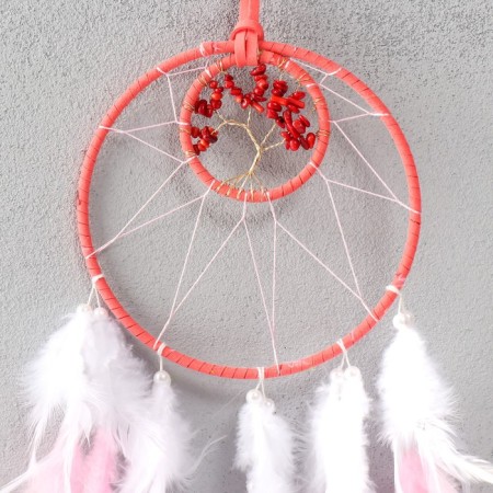 Dreams Dreaming D = 15.5 and 7 cm "Stone Tree" pink with white 60x15.5x0.7 cm-1