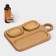 Gift set of ADELICA wooden dishes, serving 3 sections, 2 Menzhitsa removable, oil as a gift 100 ml, birch