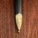 Dagger, twisted hilt with a stone insert, metal, plastic, 40 cm