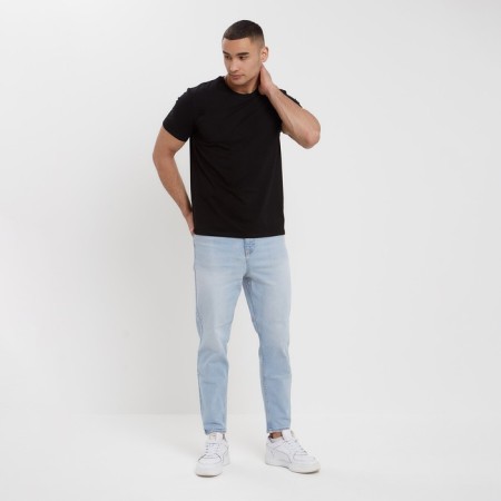 Men's T-shirt Minaku Slim Fit: Black color, rr 46-4