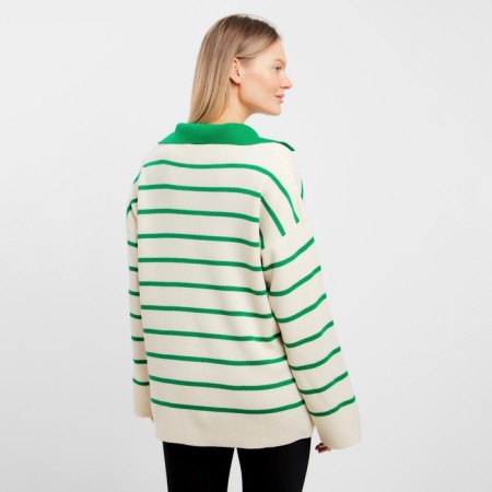 Female jumper, dark green color, one size (42-46)-8