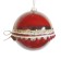 Set for creativity - create a Christmas tree decoration "Ball with a fringe", the color of the red