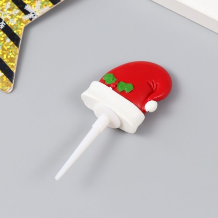 Decor for the creativity of the polystone "New Year's cap" 3x3.5 cm-1