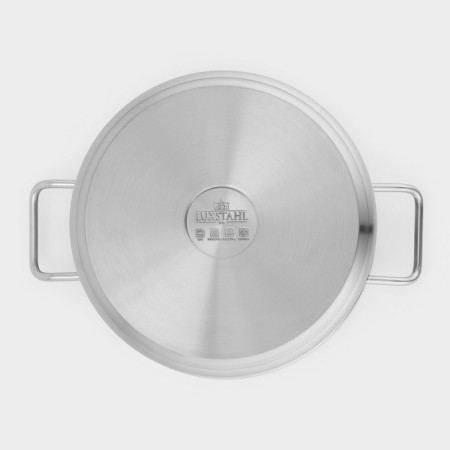Pan, 9 l, d = 28 cm, h = 17.5 cm, metal cover, triple bottom, induction-5