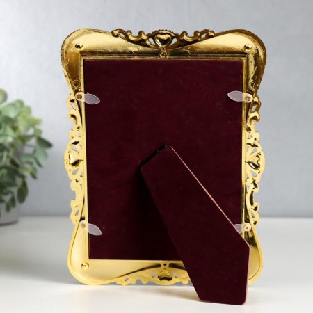 Photo frame plastic for metal 13x18 cm "Duchess" gold with white 23x16.7 cm-3