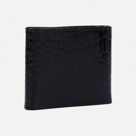 Women's wallet on the button, black color-1