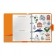 A notebook on rings A5 120 sheets in the Lorex "Neon. Orange" cage, with a change of block, a plastic cover, with stickers