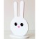 Holder for elastic bands "Bunny", white