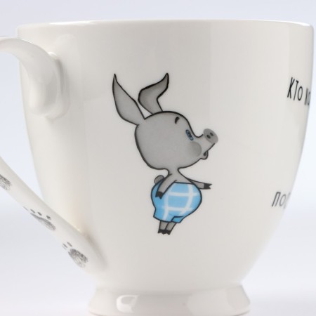 Tea steam porcelain "Winnie the Pooh", a mug 440 ml-5