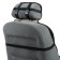 A cape on the seat "Alcantara" 140 x 52 cm, black with a red line