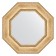 Mirror in a baguette frame, aged silver with an ornament of 120 mm, 67x67 cm