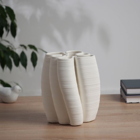 VAZ Coramics Table "Alaz" tubes, 18.5x12 cm, white