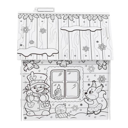 House coloring 3 in 1 "Visiting Santa Claus"-3