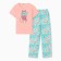 Female home set (T -shirt, trousers), pink color, size 50