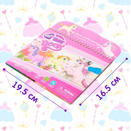 A book for drawing with water "Unicorns", with a marker-1