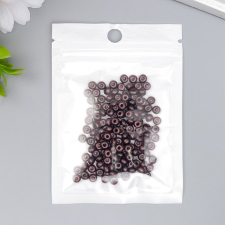 Glass beads 6/0 "metallic. Dark chocolate" 10 g-2