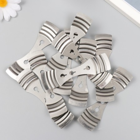 Holder for fastening the wick with 3 holes metal 10x2.5 cm-2