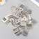Holder for fastening the wick with 3 holes metal 10x2.5 cm