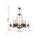 Boulogne chandelier, 9x60W E14, bronze color