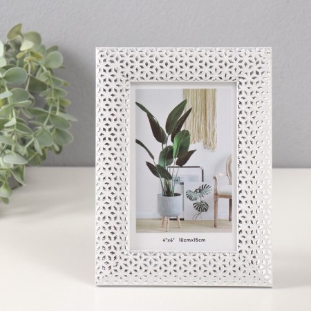 Photo frame plastic 10x15 cm "Silver crystals" white 1.3x14.5x19.5 cm-1