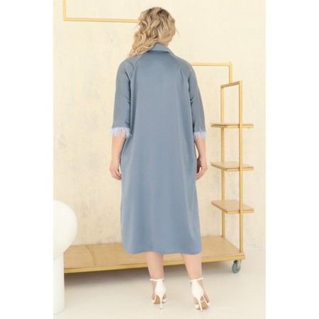 Women's dress, size 60, gray color-2