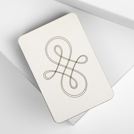 Magnetic needle "Ornament No. 4", 8 × 5.5 cm, beige color-1